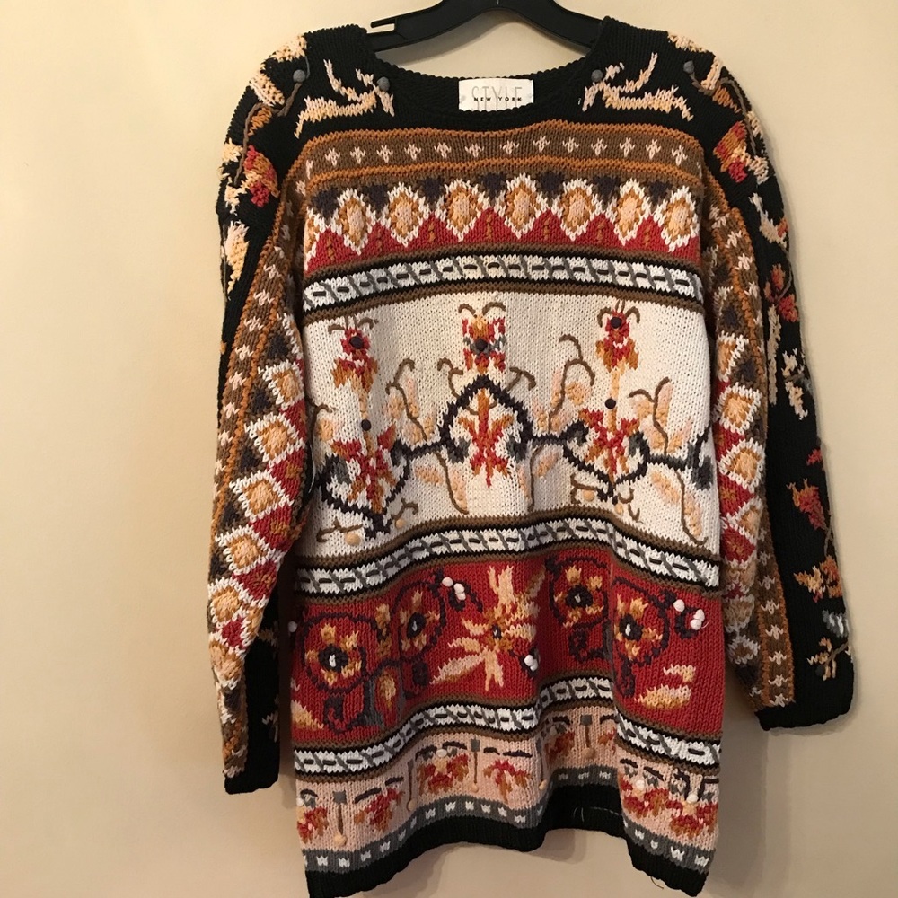 Style New York Hand Knit Oversized Long Tunic Sweater